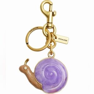 Coach Gold and Lavender Snail Keychain/Bag Charm 🐌💜